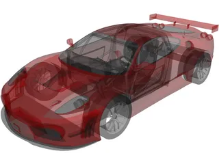 Ferrari F430 GT2 3D Model preview