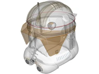 Commander Cody Helmet 3D Model preview