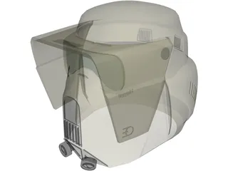 Commander Faie Helmet 3D Model preview