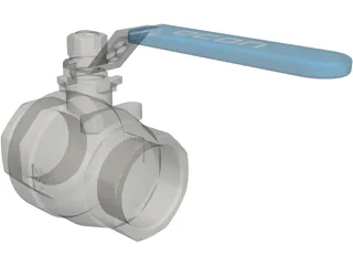 Valve 2 inch 3D Model preview