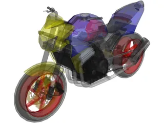 Kawasaki 750 3D Model preview