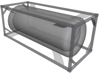 Container Tank Frame 20ft 3D Model preview