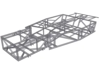Kit Car Frame 3D Model preview