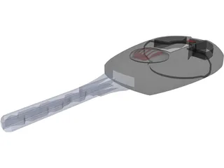 Fiat Car Key 3D Model preview