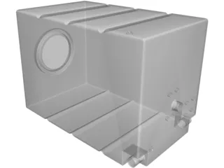Square Water Tank 3D Model preview