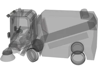 Tennant 636 Vacuum Sweeper 3D Model preview