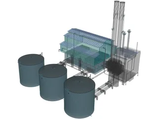 Oil Tank 3D Model preview