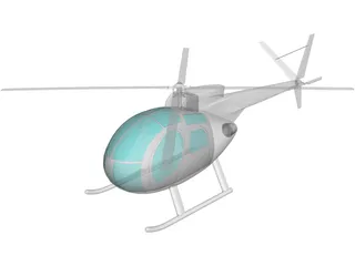 Hughes OH-6A Cayuse 3D Model preview