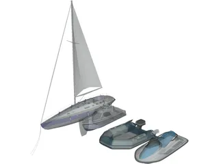 Boats Collection 3D Model preview