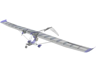 Ultra Light Aircraft 3D Model preview