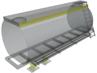 Oil Tanker Body 3D Model preview
