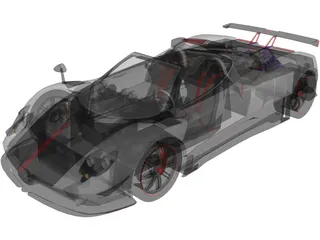 Pagani Cinque Roadster 3D Model preview