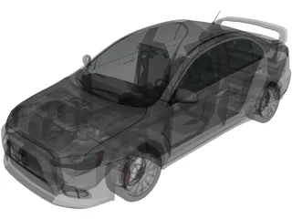 Mitsubishi Lancer Evo X 3D Model preview