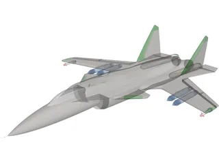 Sukhoi S-37 Berkut Jet 3D Model preview