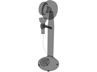 Vintage Telephone 3D Model preview
