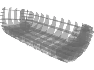 Sofa Laser Cut 3D Model preview
