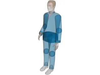 Man Worker 3D Model preview