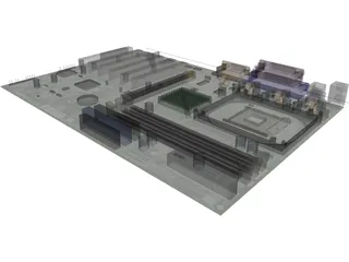 Motherboard 3D Model preview