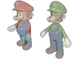 Mario and Luigi Brothers 3D Model preview