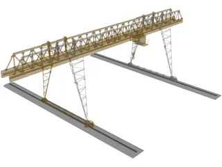 Gantry Crane 3D Model preview