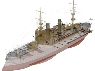 Kearsarge class Battleship 3D Model preview