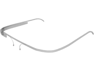 Google Glass 3D Model preview