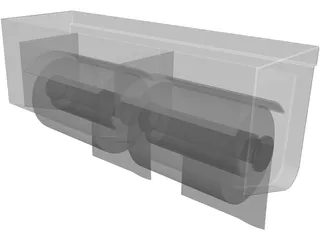 Toilet Paper Box 3D Model preview
