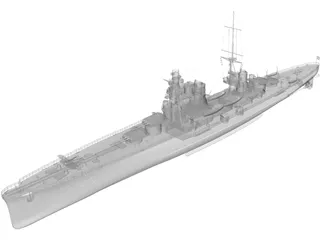 Gorizia class Heavy Cruiser 3D Model preview