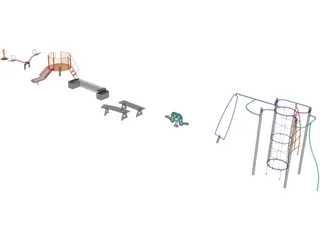 Playground Equipment 3D Model preview