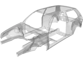 Volkswagen Golf Body 3D Model preview