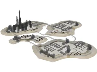 City Island 3D Model preview