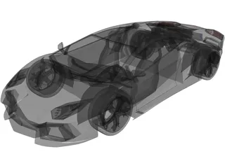 Lamborghini Aventador 3D Model preview