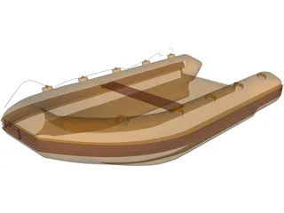 Zodiac Boat 3D Model preview