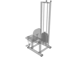 Leg Extension Equipment 3D Model preview