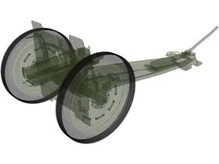 M1927 76,2-mm Regimental Gun 3D Model preview
