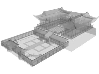 Asian Palace 3D Model preview