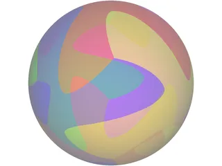 Soccer Ball Brazuca 3D Model preview