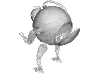 Round Robot 3D Model preview