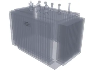 ABB 1000KVA Transformer 3D Model preview