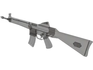 Stoner Rifle 3D Model preview