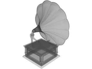 Gramophone 3D Model preview