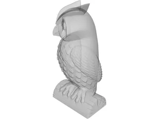 Owl Statue 3D Model preview
