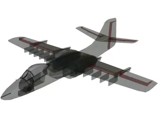 Northrop YA-9A 3D Model preview