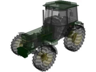 Tractor John Deere 1640 3D Model preview