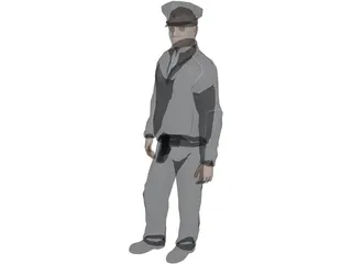 Policeman 3D Model preview