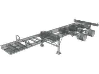 Trailer 18 Wheeler 3D Model preview