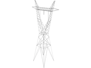 Transmission Tower 735kV 3D Model preview