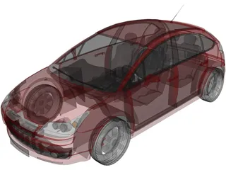 Citroen C4 3D Model preview