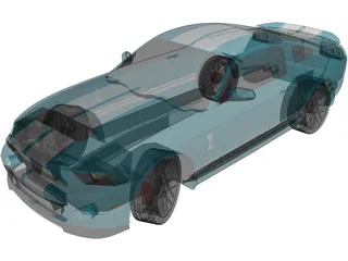 Ford Mustang Shelby GT500 (2013) 3D Model preview