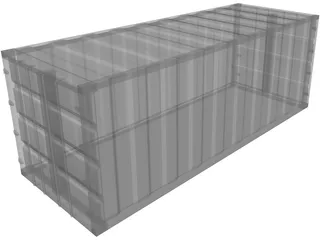 Shipping Container 20ft 3D Model preview